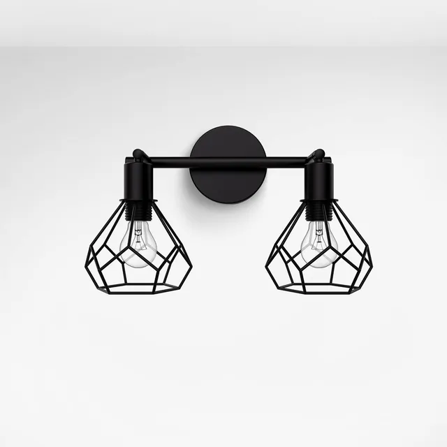 emke-l25a2bl-plafonnier-2-lampes-noir-e14 image 1