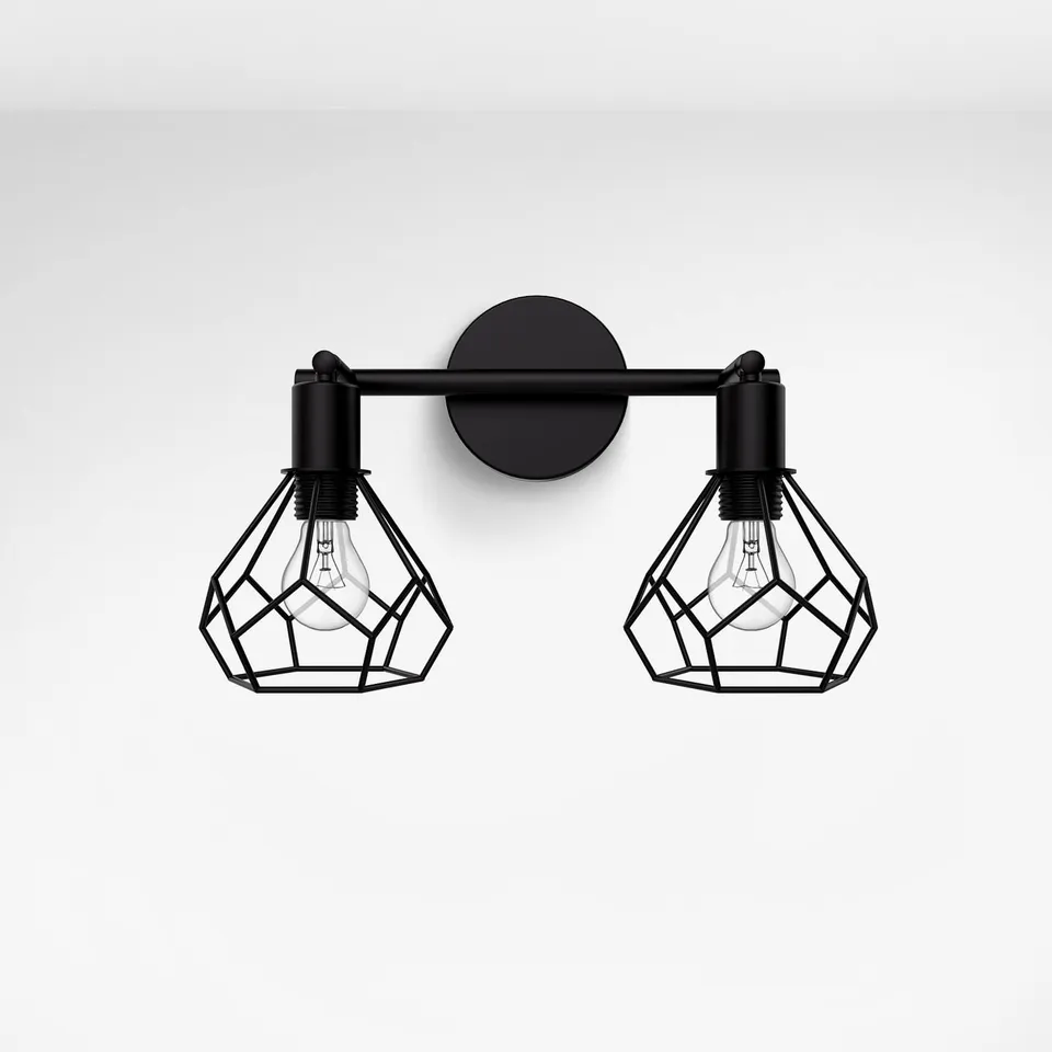 emke-l25a2bl-plafonnier-2-lampes-noir-e14 image 1