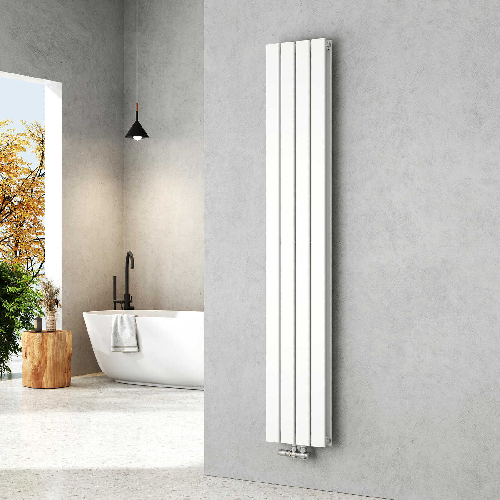 emke-radiateur-plat-vertical-double-blanc-180x62-eau-chaude image 7