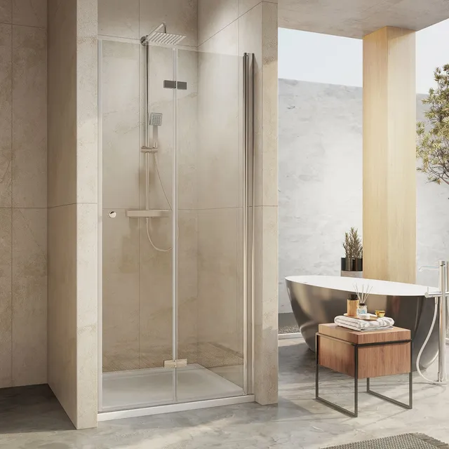 emke-porte-de-douche-niche-pliante-100x195-verre-6mm image 1