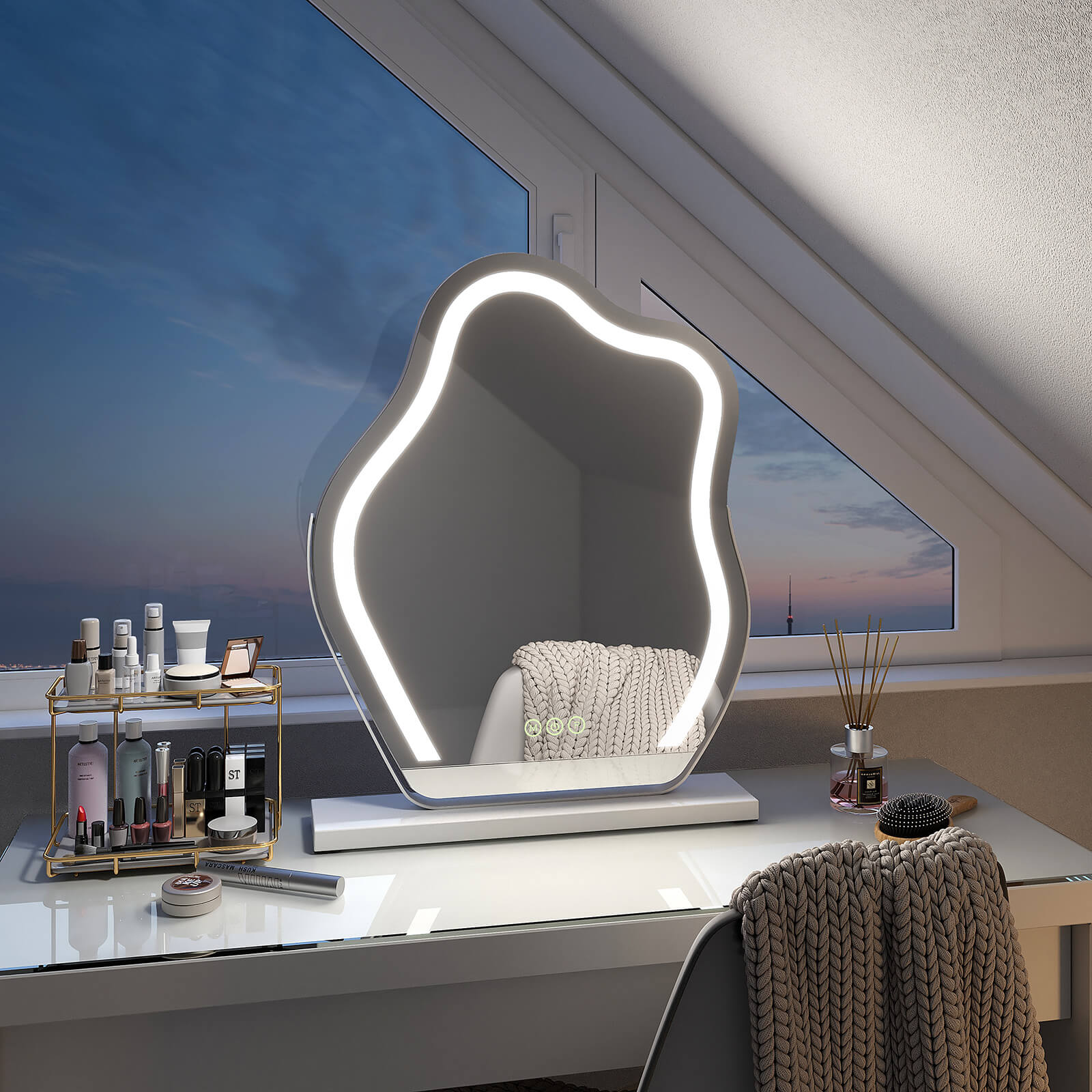 emke-miroir-grossissant-cm14-maquillage-led-noir-30x40-cm image 4