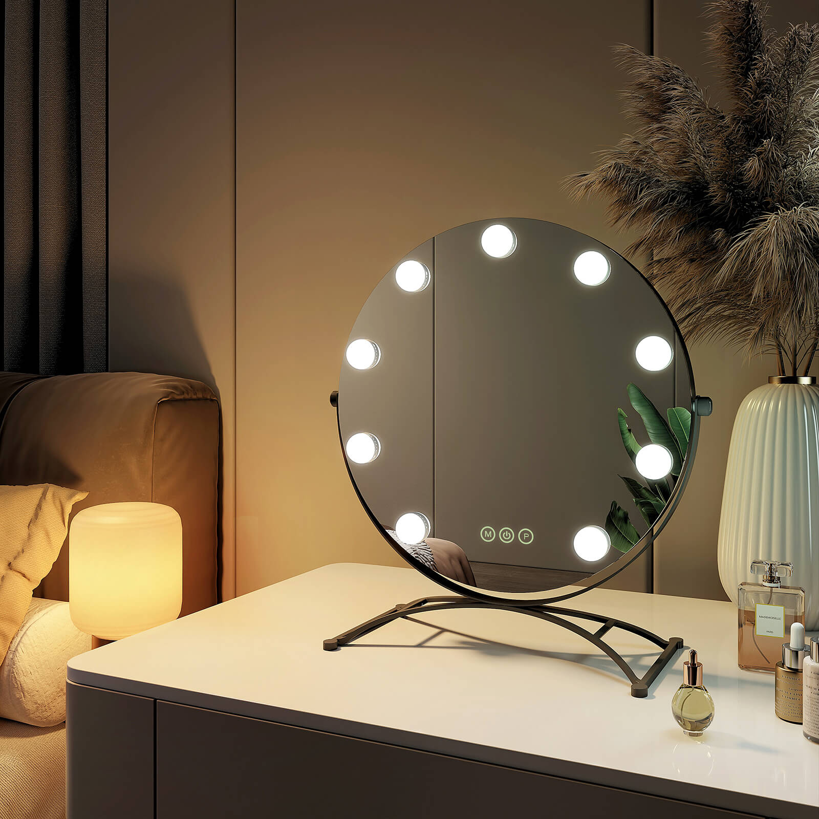 emke-cm11-miroir-cosm-tique-rond-noir-50-cm-7x-led image 5