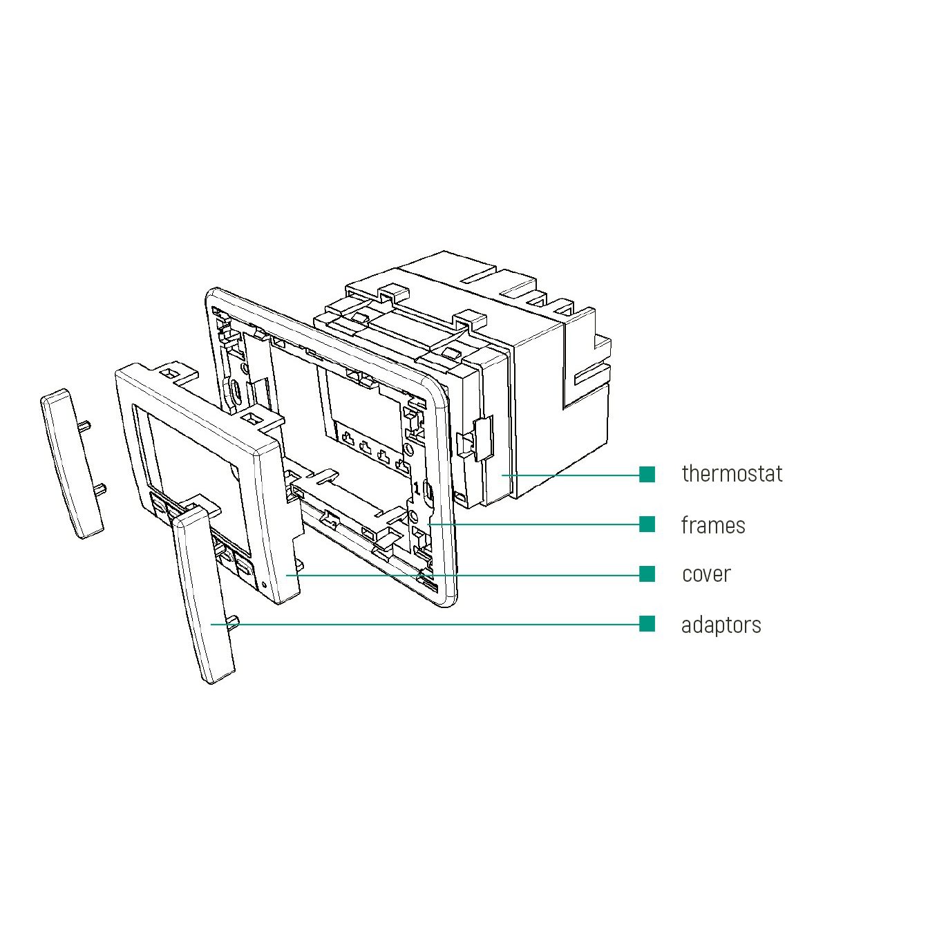 fantini-cosmi-ch141ak-thermostat-programmable-3-modules image 7