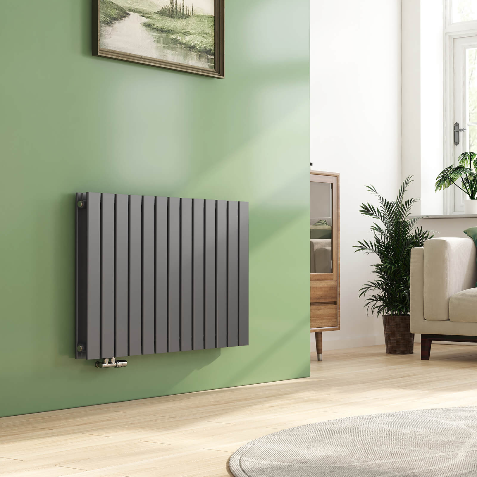 emke-radiateur-double-couche-horizontal-blanc-63x100 image 2