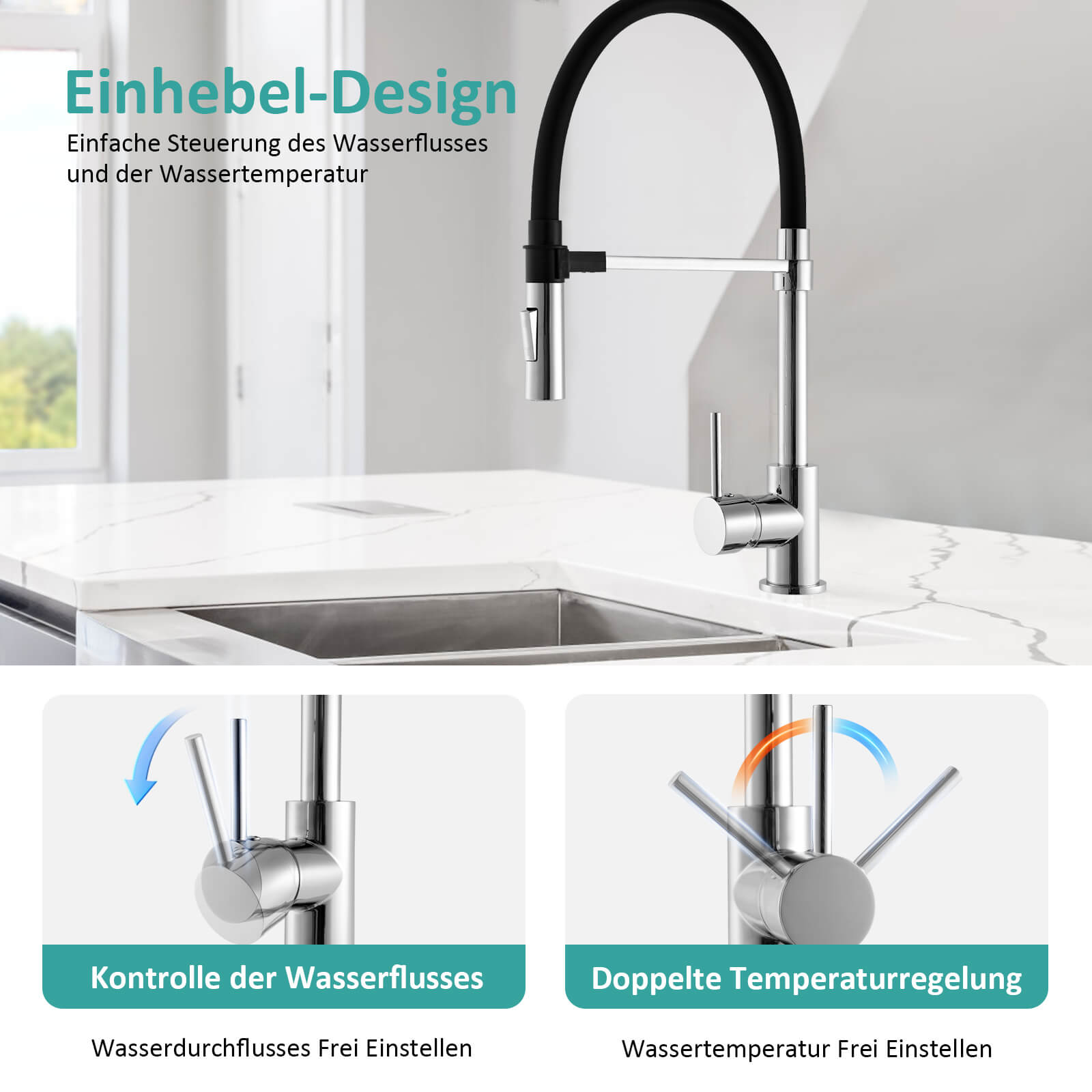 emke-f17-mitigeur-cuisine-2-jets-orientable-chrom-360 image 5