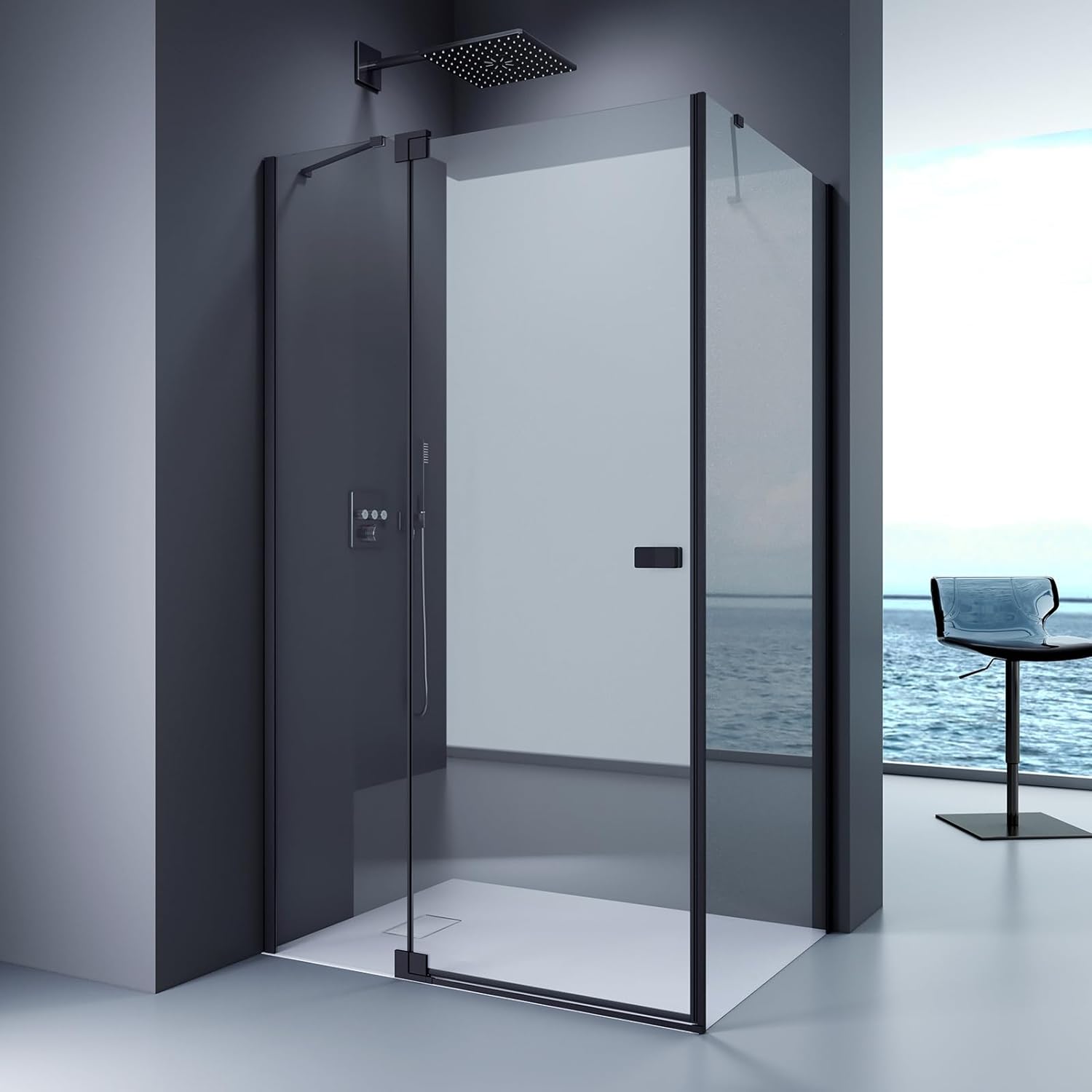 emke-cabine-de-douche-90x190-90x190-chrome-verre-6-mm image 2