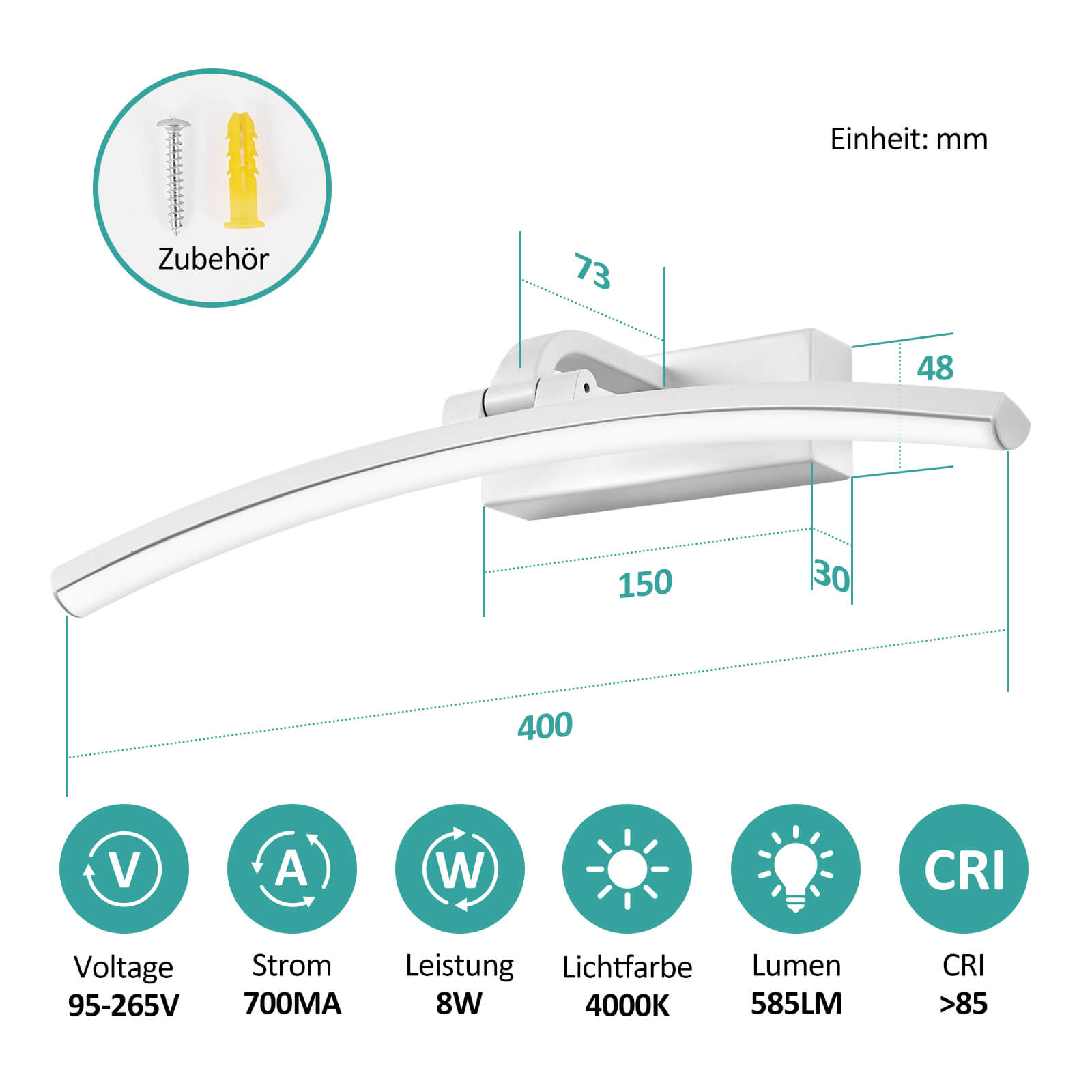 emke-l23-applique-murale-led-miroir-noir-mat-40-cm-4000k image 8