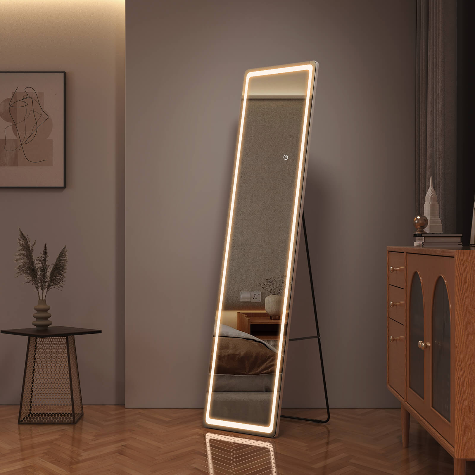 emke-fm01-miroir-sur-pied-led-160x40-tactile-3-couleurs image 4