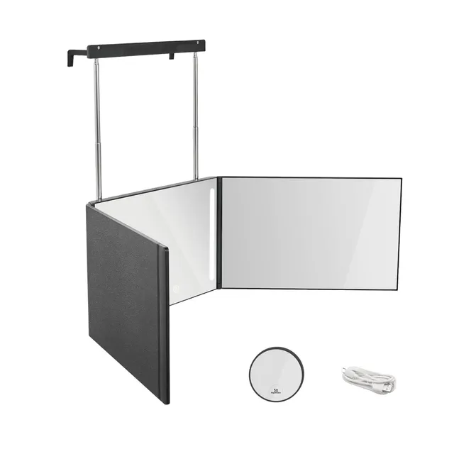emke-cm04-miroir-grossissant-pliable-led-5x-noir image 1