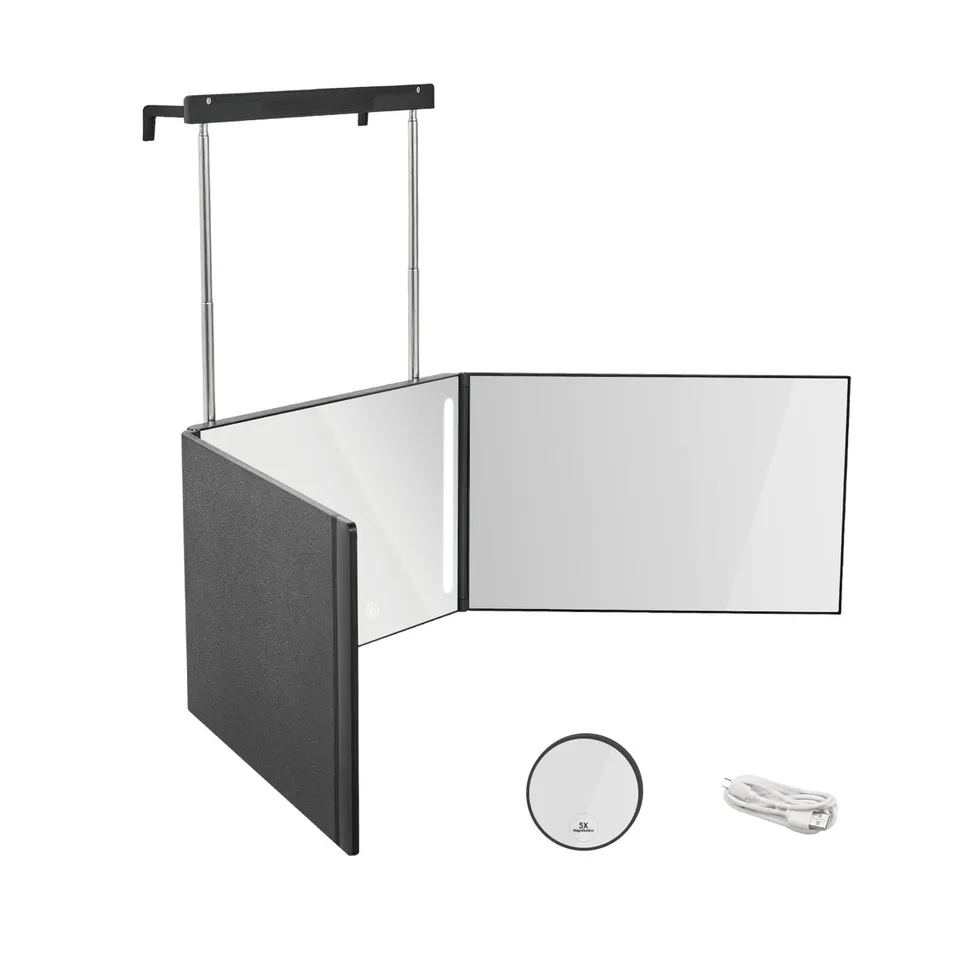 emke-cm04-miroir-grossissant-pliable-led-5x-noir image 1