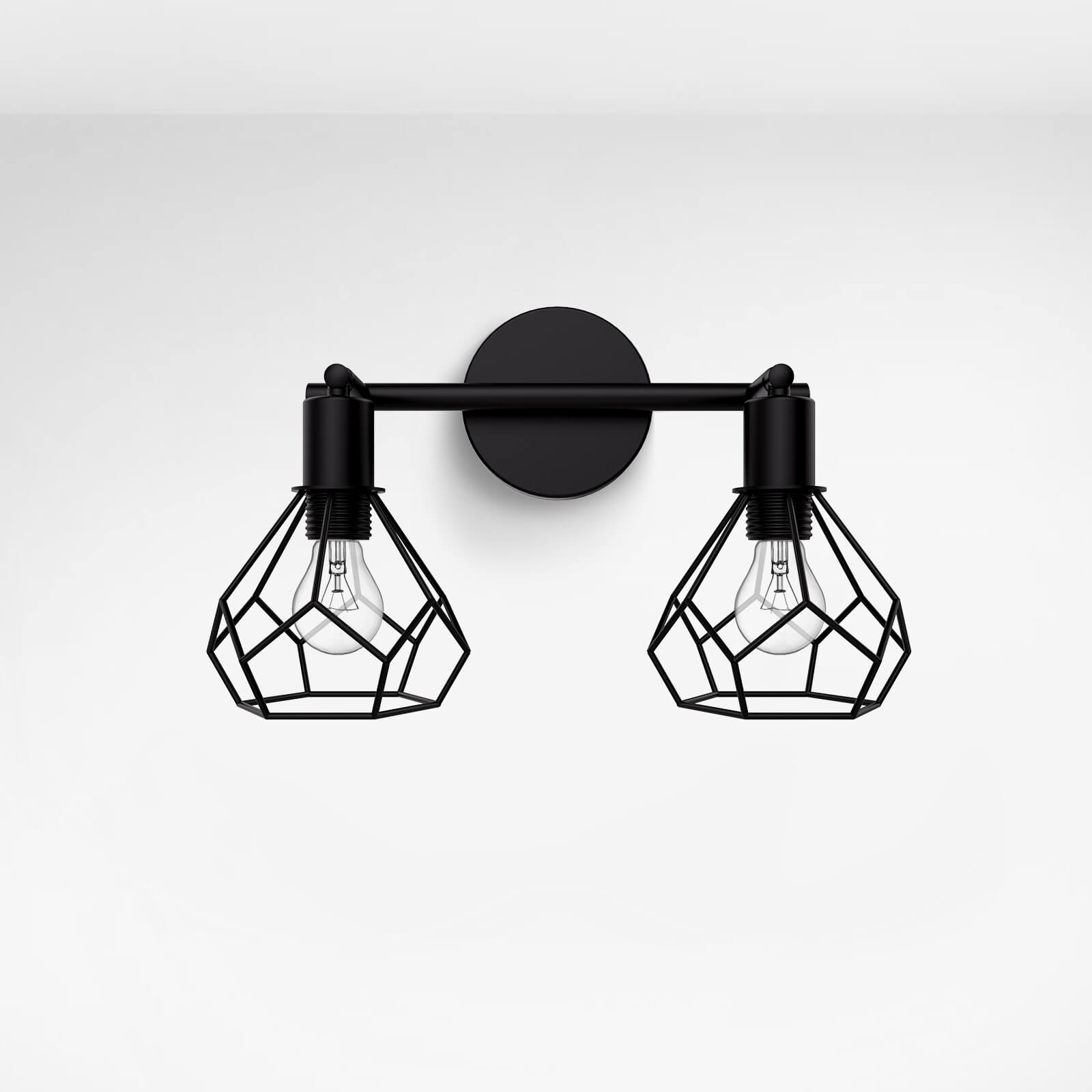 emke-l25a2bl-plafonnier-2-lampes-noir-e14 image 1