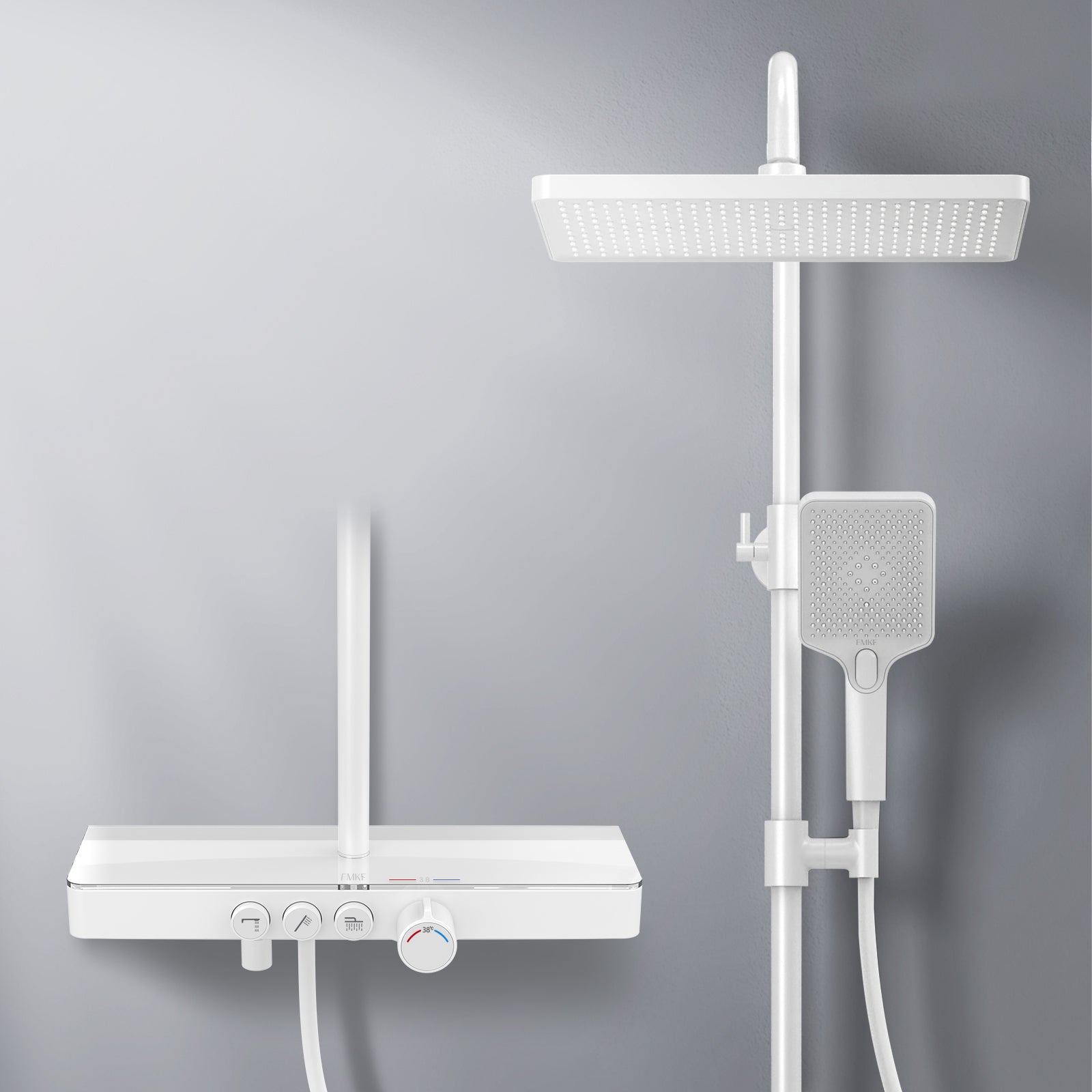 emke-f10-colonne-de-douche-thermostatique-chrome-3-jets-30x20 image 2