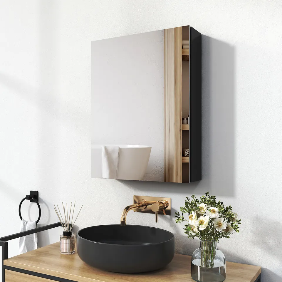 emke-mc5-armoire-miroir-salle-de-bain-50x65-cm-noir image 1