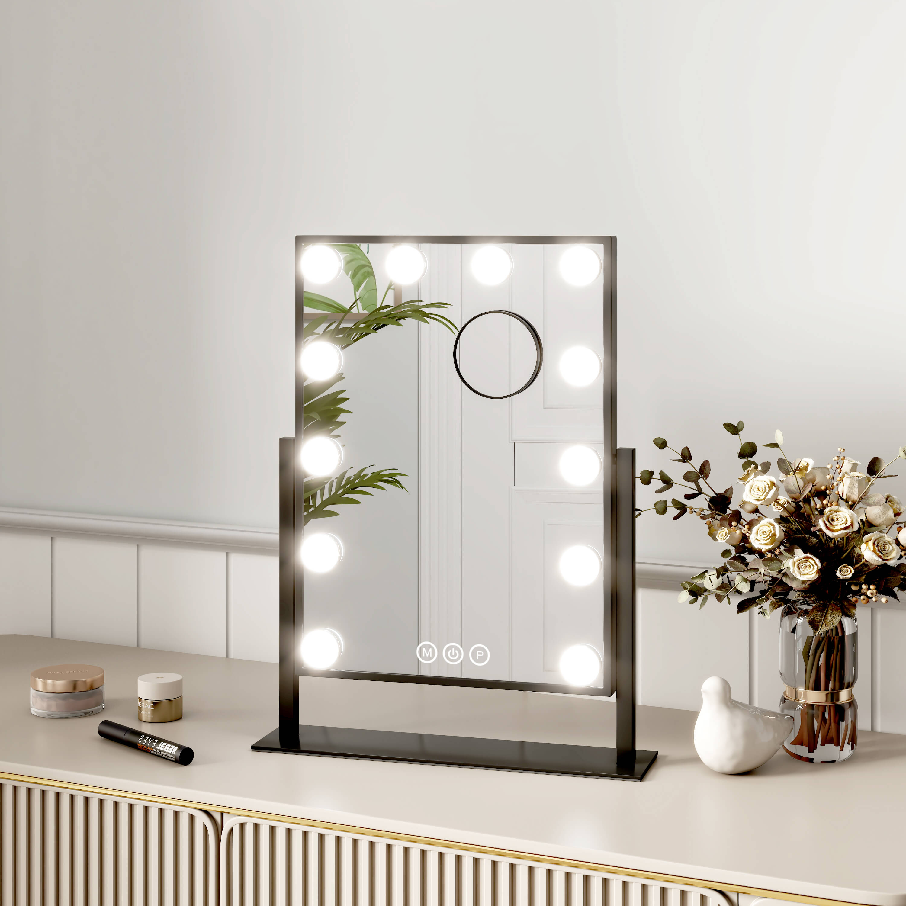 emke-cm12-miroir-cosm-tique-hollywood-noir-25x30-grossissant-7x image 2