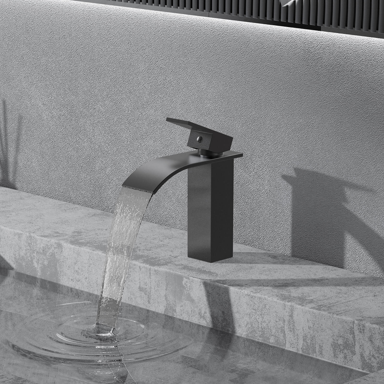 emke-robinetterie-f01-mitigeur-lavabo-cascade-chrom-bec-117-mm image 1