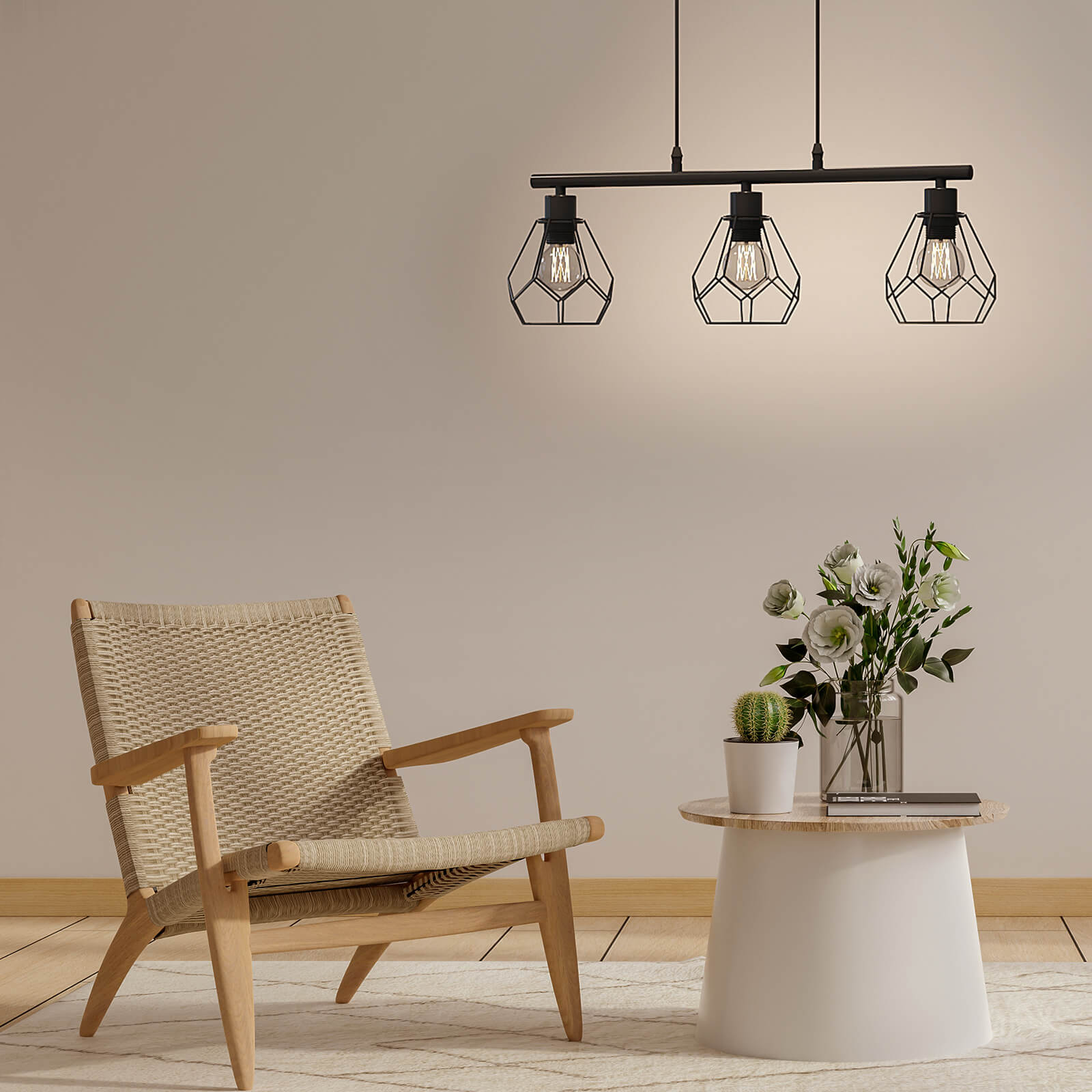 emke-luminaire-l25b2bl-suspension-3-lampes-noire-e27 image 4