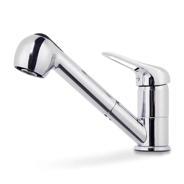 emke-mitigeur-cuisine-extractible-chrome-2-jets-360 image 1