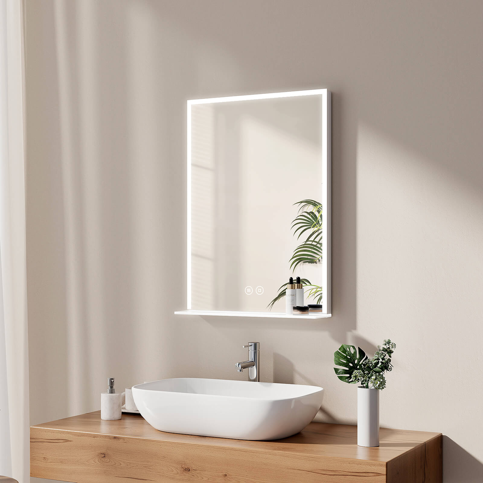 emke-lm15-miroir-lumineux-salle-de-bain-led-50x70-tactile image 1