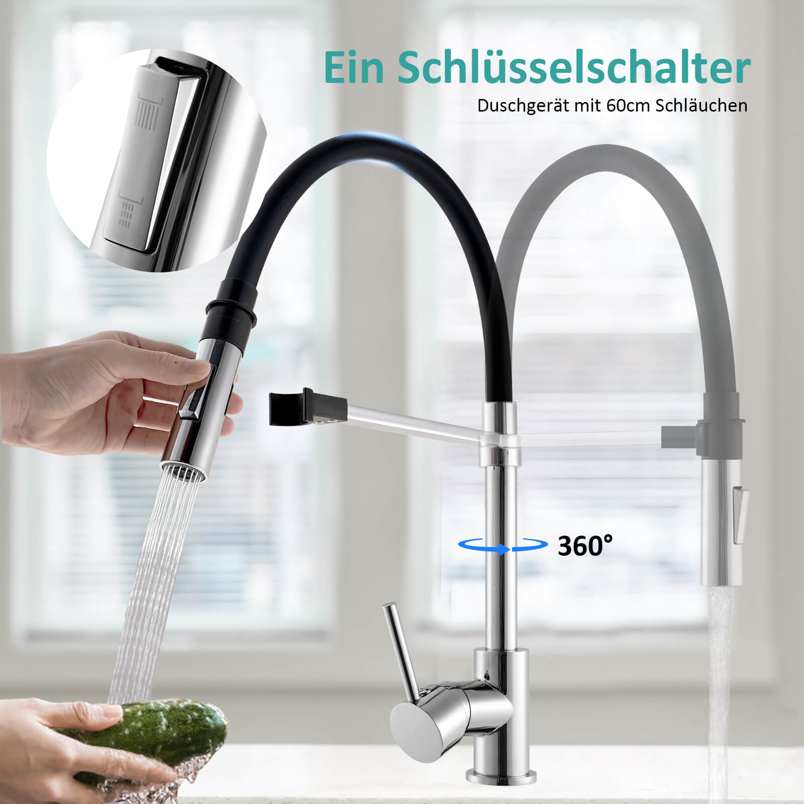 emke-f17-mitigeur-cuisine-2-jets-orientable-chrom-360 image 3