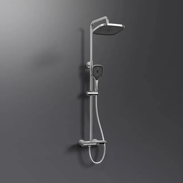 emke-f12-colonne-de-douche-thermostatique-chrome-pluie image 1