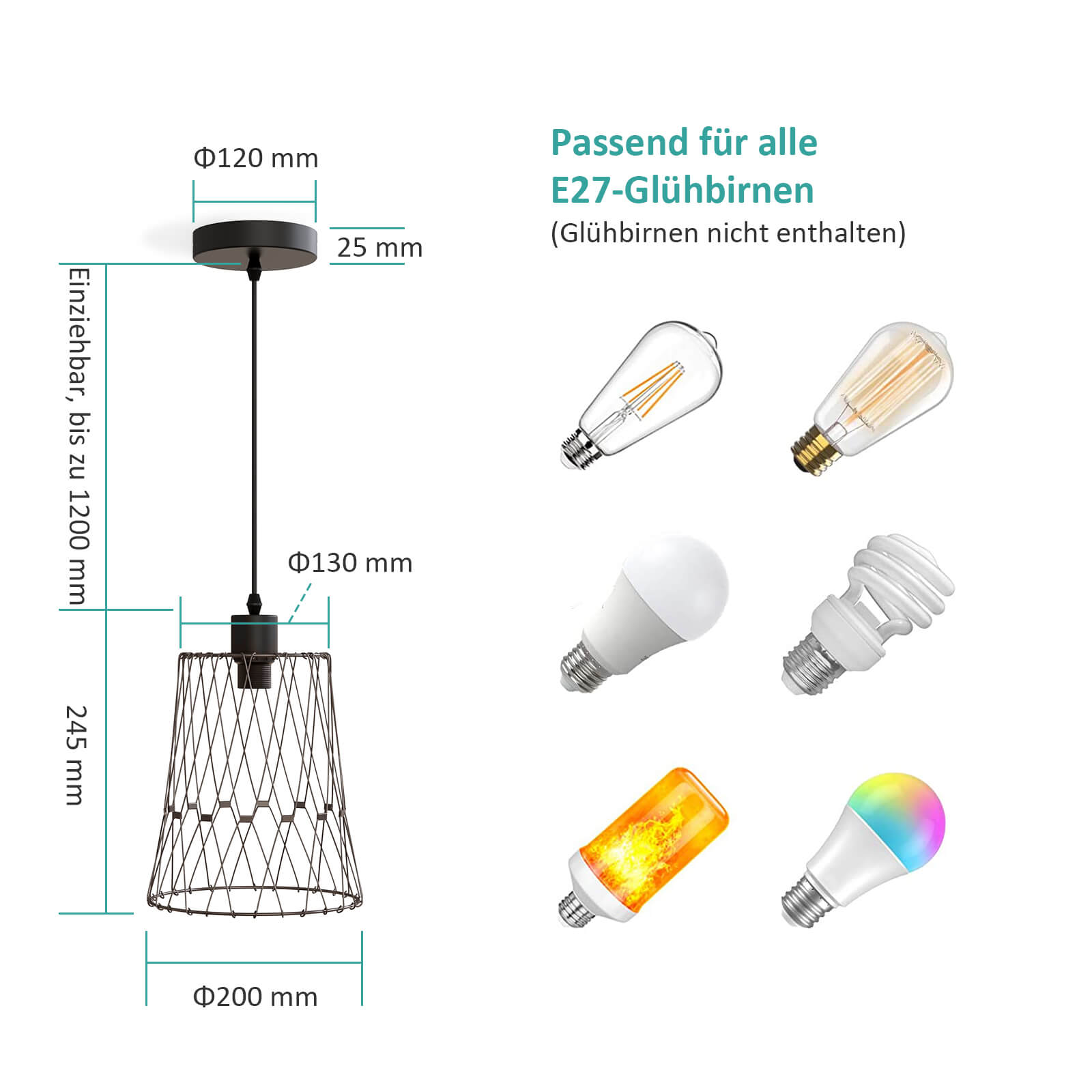 emke-l18b2bl-suspension-fer-anthracite-e27-d-formable image 8