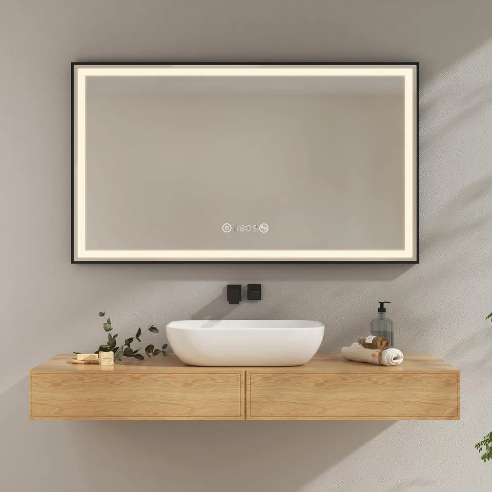 emke-lm23-miroir-salle-de-bain-100x70-cm-noir-4300k image 1