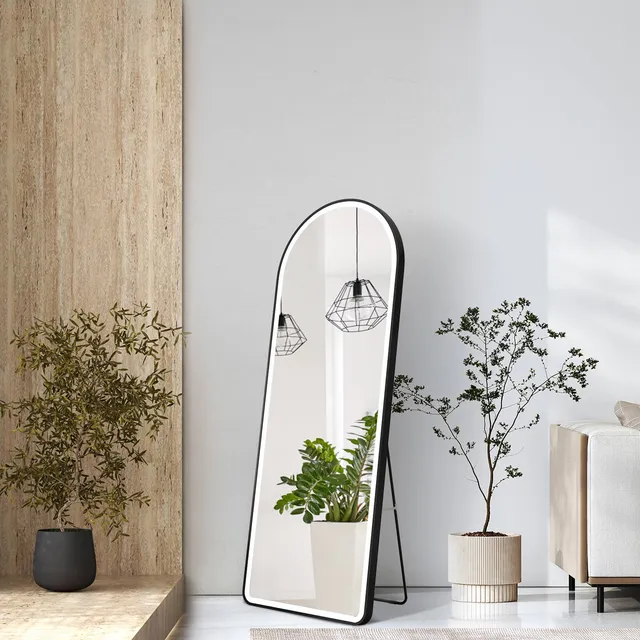 emke-miroir-sur-pied-fm06-pleine-longueur-led-noir-160x60 image 1