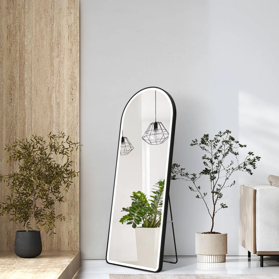 emke-miroir-sur-pied-fm06-pleine-longueur-led-noir-160x60 image 1