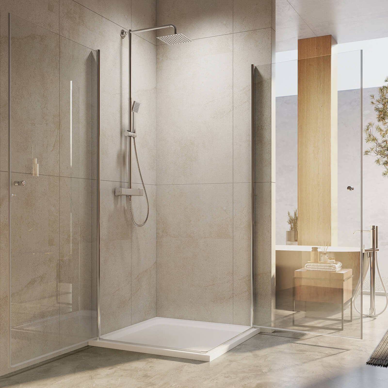 emke-cabine-douche-angle-90x90x195cm-verre-nano image 3