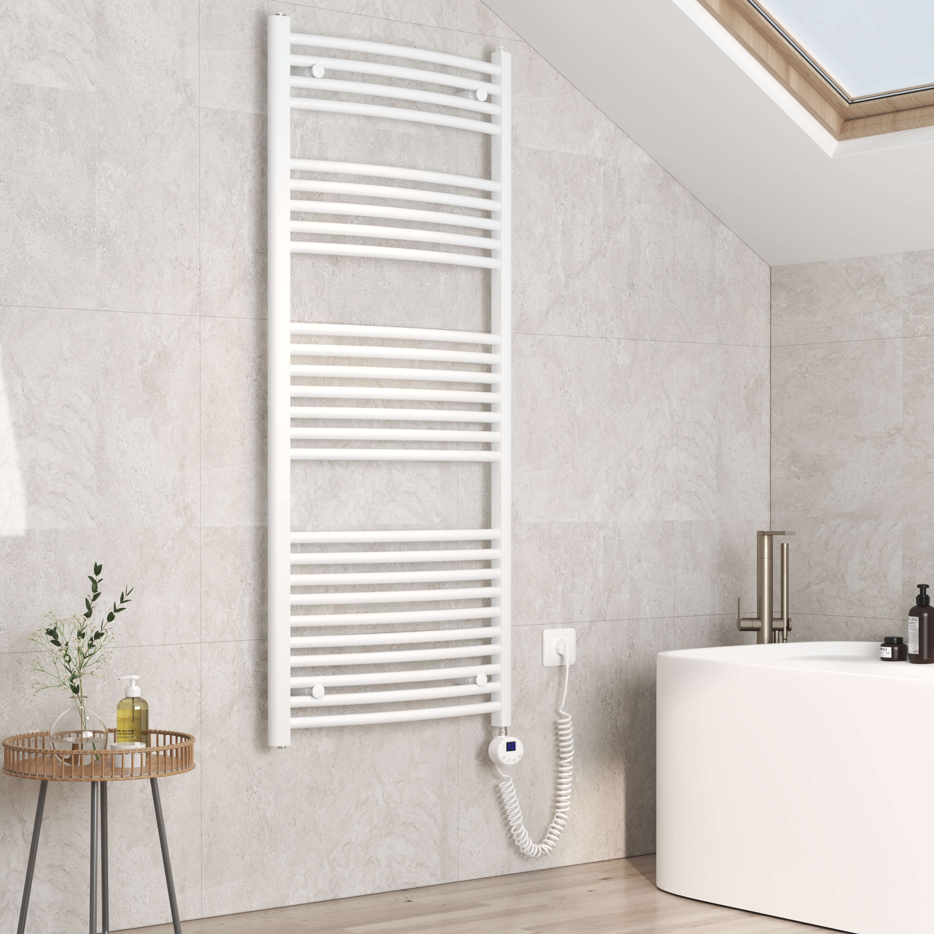 emke-s-che-serviette-lectrique-thermostat-blanc-120x60 image 1