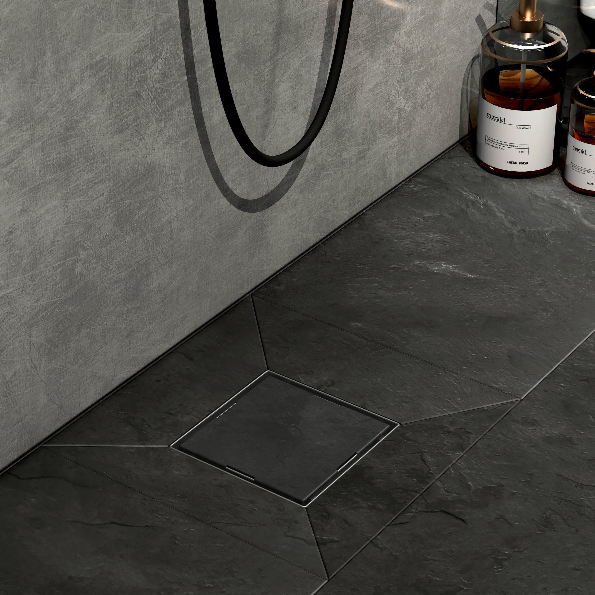 emke-fd3-caniveau-douche-carr-inox-noir-mat image 1