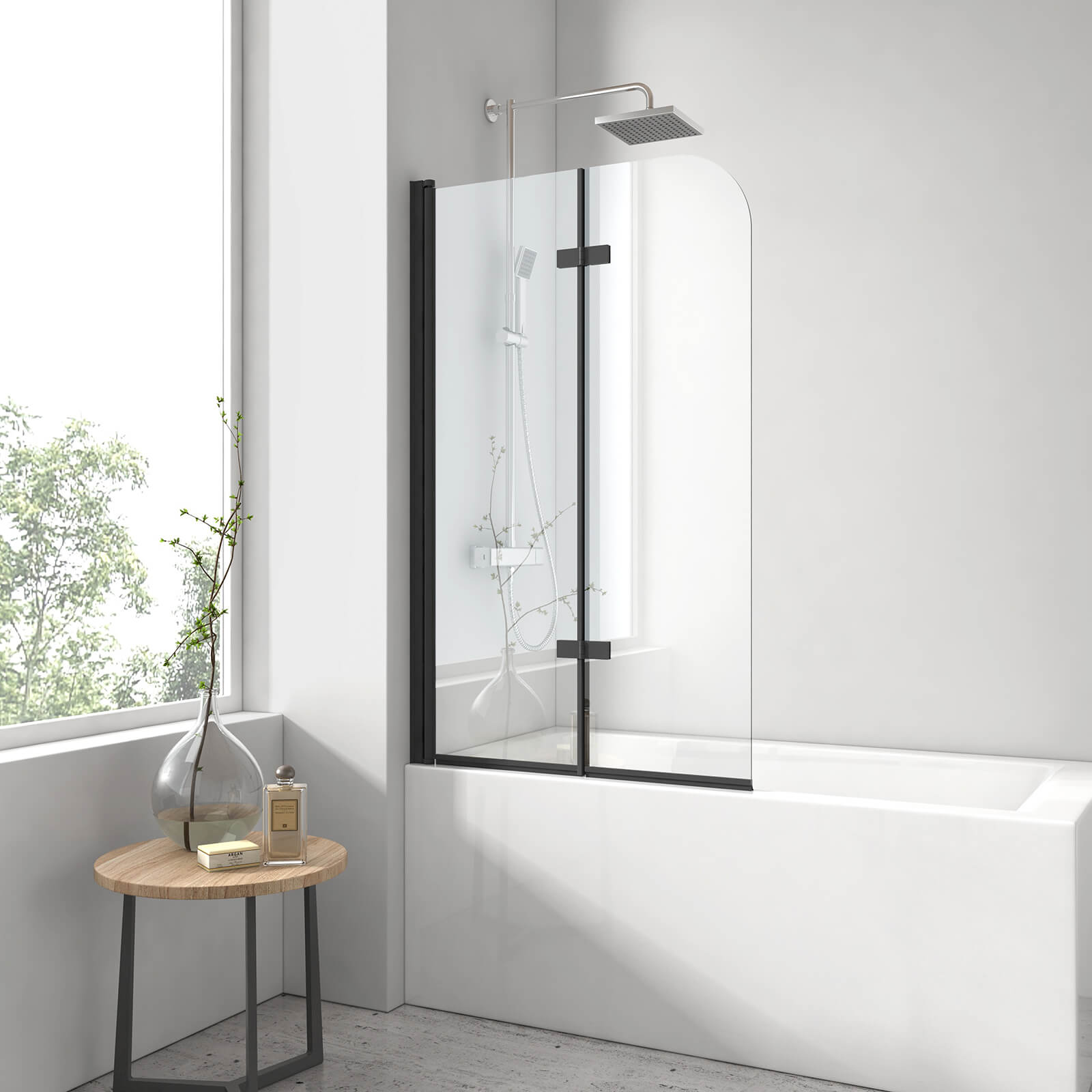 emke-pare-baignoire-2-volets-120-cm-noir-verre-6-mm image 2