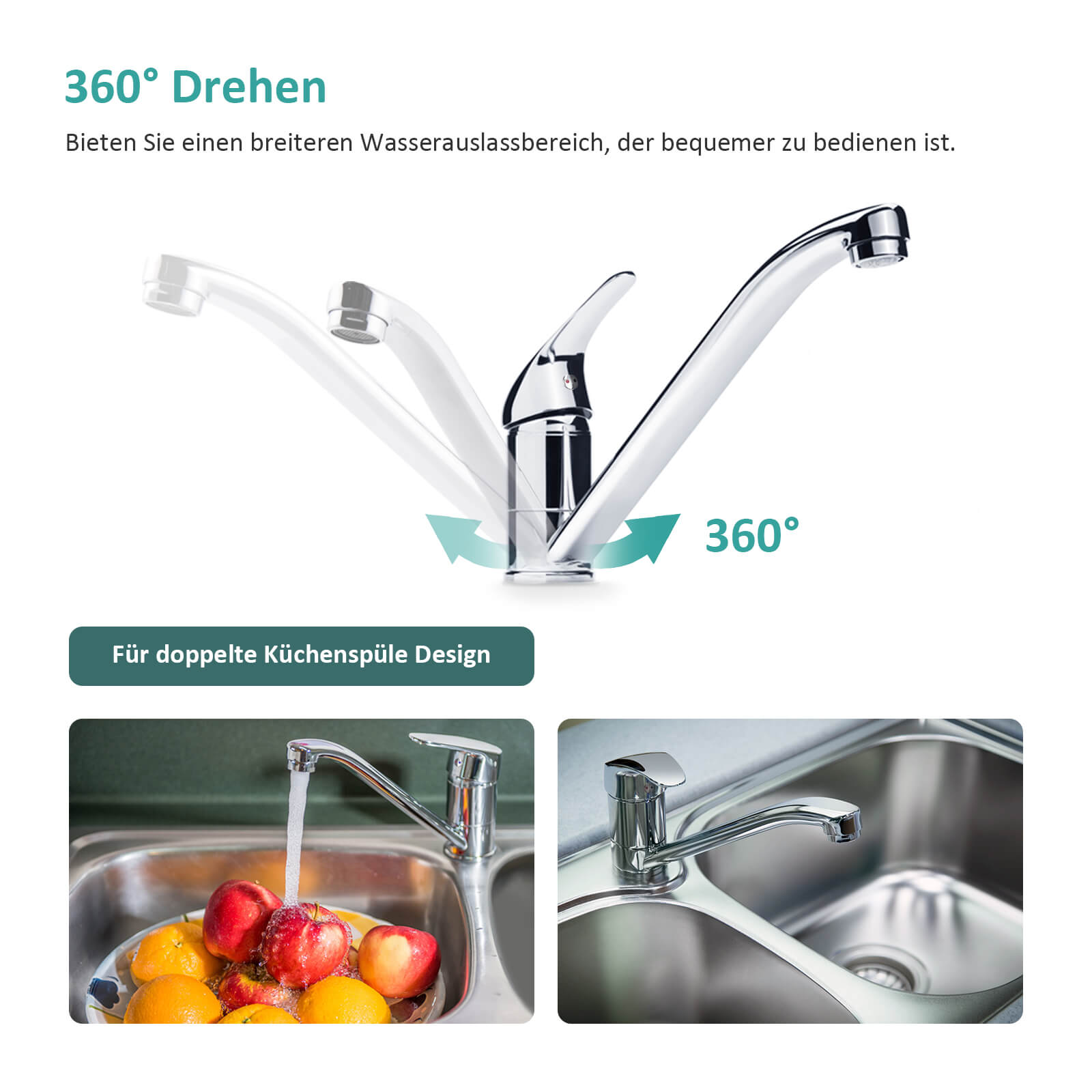 emke-f02-robinet-cuisine-chrom-360-rotatif-monocommande image 2