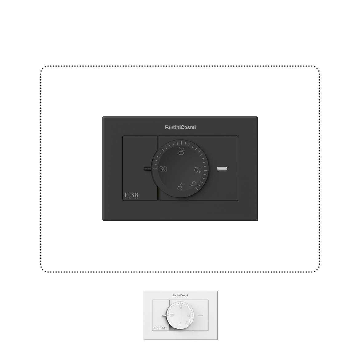 fantini-cosmi-c38-thermostat-ambiance-encastrable-chauffage image 1