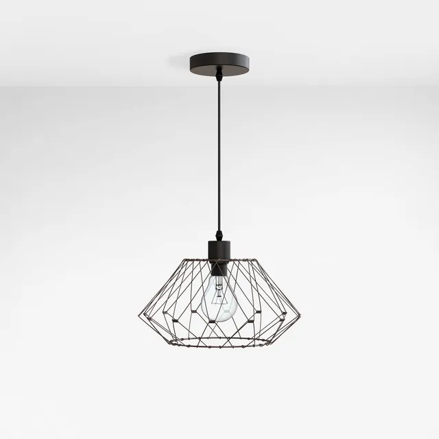 emke-l18b2bl-suspension-fer-anthracite-e27-d-formable image 1