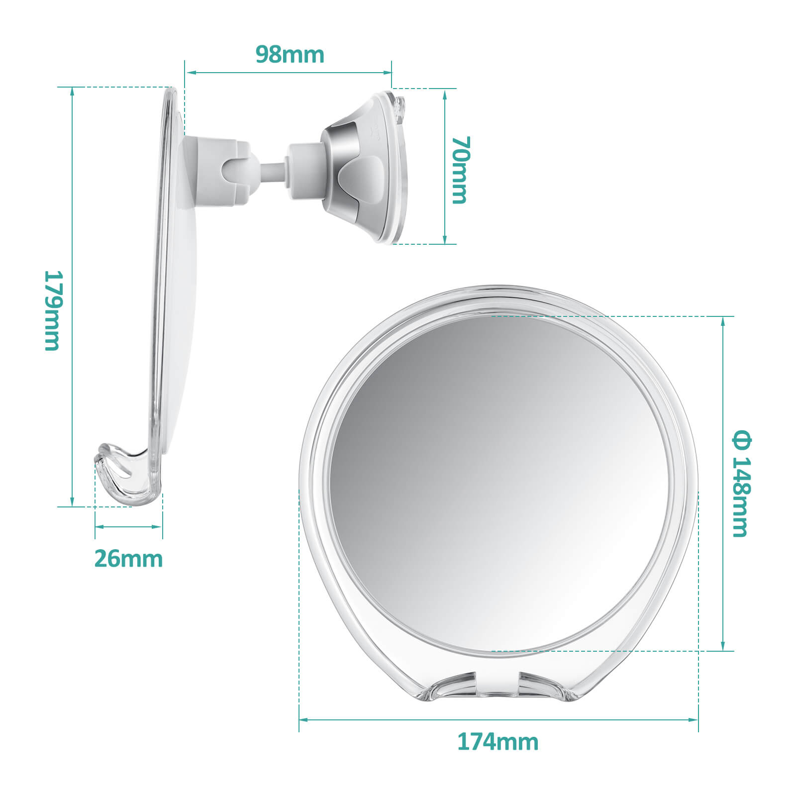 emke-cm03b7w-miroir-grossissant-7x-ventouse-avec-support image 7