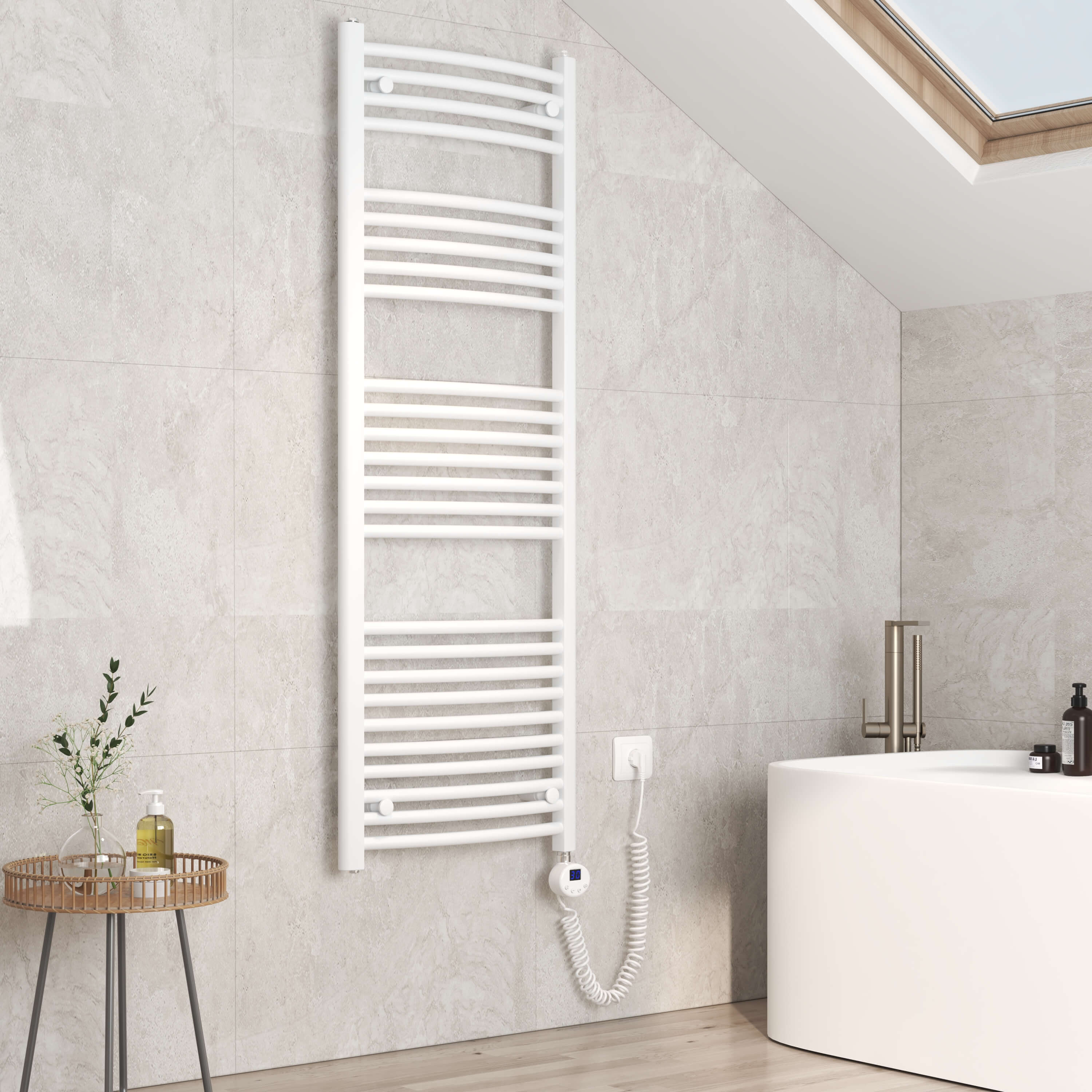 emke-s-che-serviette-lectrique-thermostat-blanc-120x60 image 2